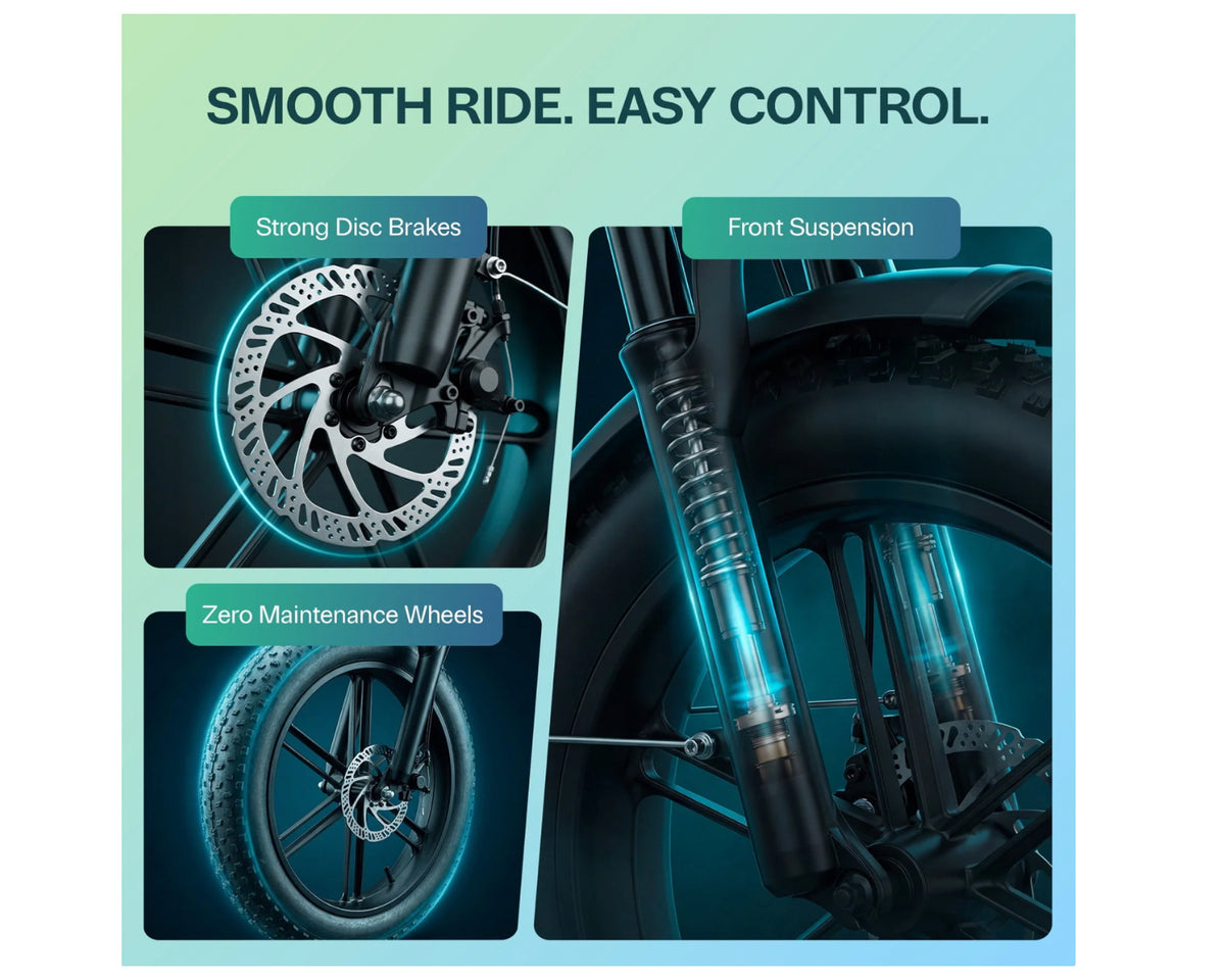 OTO SWORD | 20" FOLDING FAT TIRE ELECTRIC BIKE