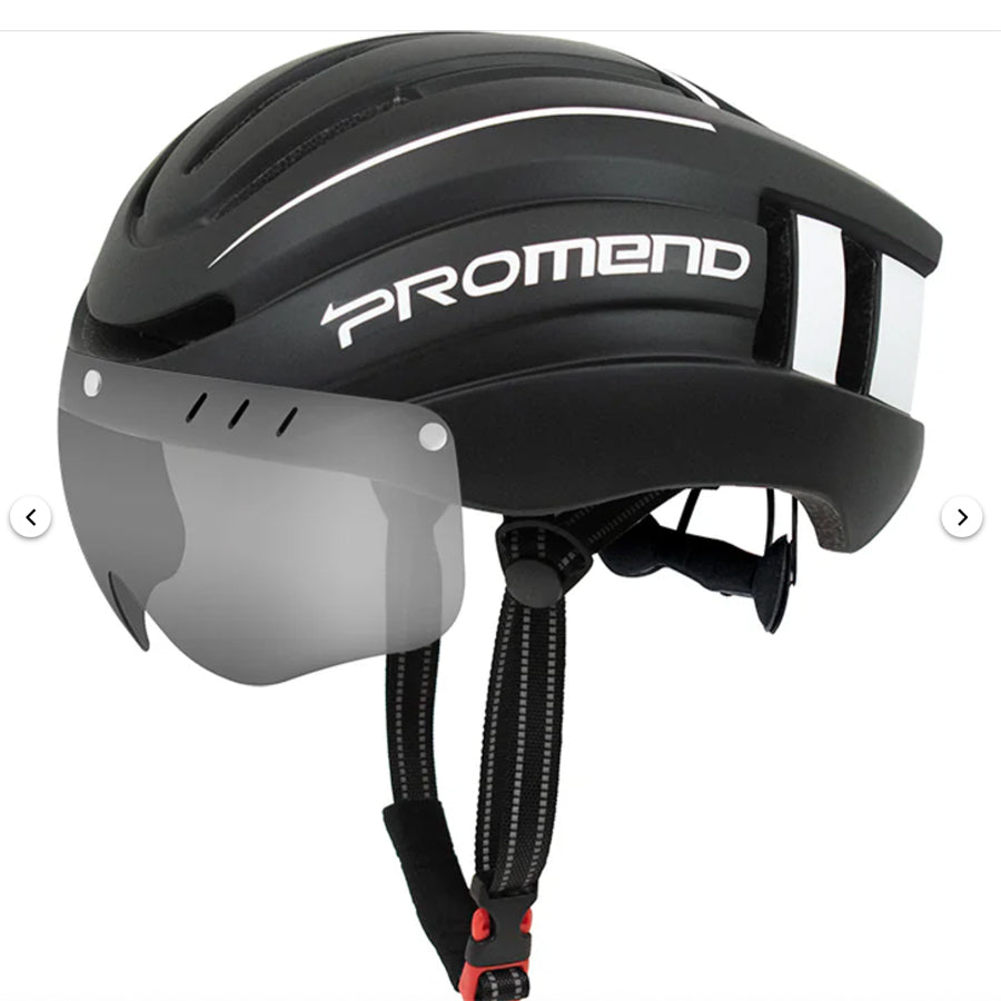 PROMEND BICYCLE HELMET WITH MAGNETIC VISOR